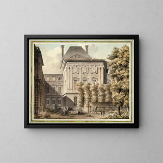 LouisPierre Baltard - Vue de la faade ddoublant la faade de Le Vau au Louvre ct du jardin de lInfante.webp
