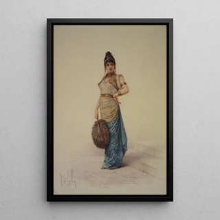 LouisRobert De Cuvillon - Harem Woman With Ostrich Fan.webp