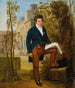 Portrait De Nicolas Pierre Tiolier 1784-1843 Debout Dans Les Jardins De La Villa Médicis - Louis-Vincent-Léon Pallière — näkymä teoksesta
