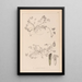 Ranskan kasvilajiston herbarium Pl0343 - Louis Antoine Cusin — kehystetty taideteos seinällä