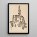 Ranskalaisen kasvilajiston herbarium Pl0895 - Louis Antoine Cusin — kehystetty taideteos seinällä