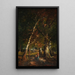 Sous-bois Fontainebleau - Louis Boulanger — kehystetty taideteos seinällä