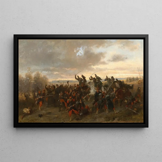 Louis Braun - Bavarian and French Troops in the Turmoil of Battle.webp