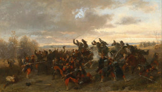 Louis Braun - Bavarian and French Troops in the Turmoil of Battle.webp