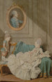 Madame Millin du Perreux et son fils avec un portrait peint de Monsieur Jérôme-Robert Millin du Perreux - Louis Carmontelle — näkymä teoksesta