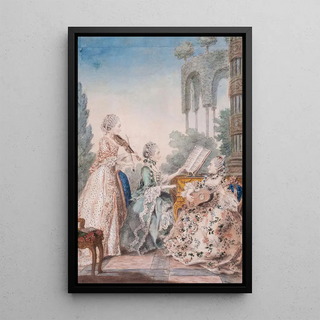 Louis Carrogis Carmontelle - Les trois filles du compositeur Royer.webp