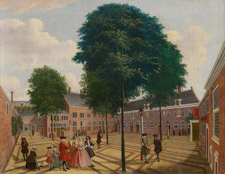 Louis Chalon - The large courtyard of the Leper House.webp