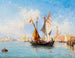Bateaux à voile à Venise dans le Bacino di San Marco - Louis Claude Mouchot — näkymä teoksesta