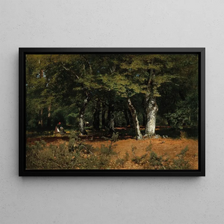 Louis Douzette - Mushroom Picking in a Forest.webp