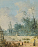 Deux vues du parc de Saint-Cloud - Louis Gabriel Moreau — näkymä teoksesta