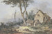 Maisemamaalaus raunioituneesta farmista - Louis Gabriel Moreau — näkymä teoksesta