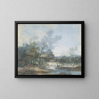 Louis Gabriel Moreau - Shepherdess near a Waterfall.webp