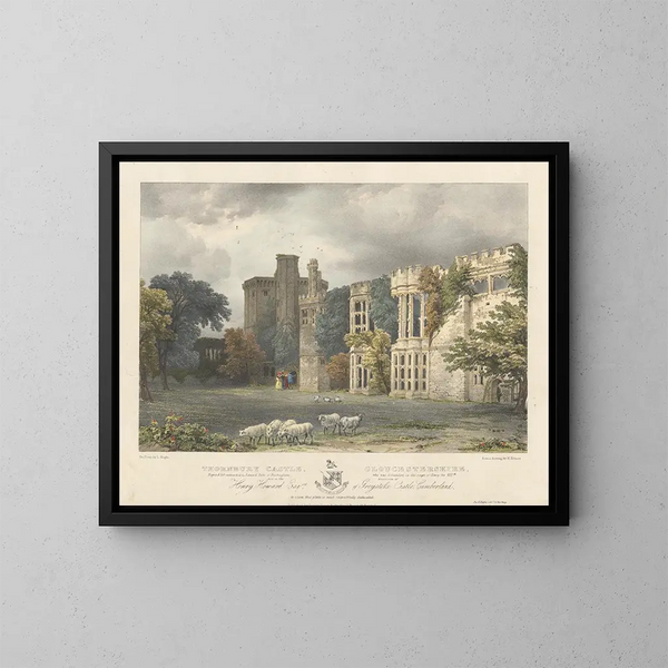 Château de Thornbury, Gloucestershire - Louis Haghe — kehystetty taideteos seinällä