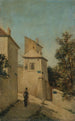 Mont-Cenisin kadun kulmassa Saint-Vincentin kadun kulmauksessa Montmartre'n 18. kaupunginosassa - Louis Hista — näkymä teoksesta
