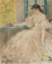 Naiskuva pensive - Louis Icart — näkymä teoksesta