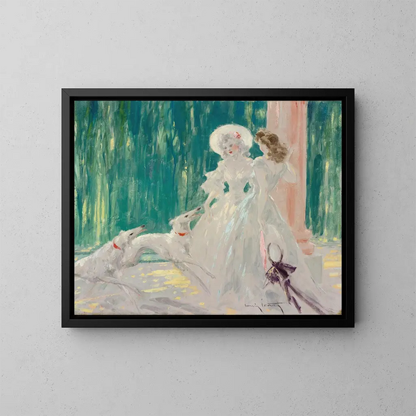 Le bel après-midi - Louis Icart — kehystetty taideteos seinällä