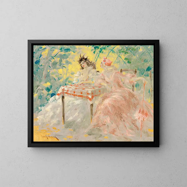 Sous les tonnelles - Louis Icart — kehystetty taideteos seinällä