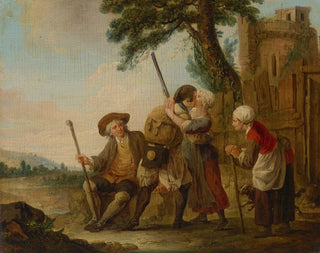 L'Adieu des soldats - Louis Joseph Watteau — näkymä teoksesta