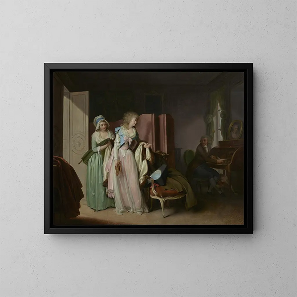 La visite rendue - Louis Léopold Boilly — kehystetty taideteos seinällä