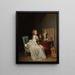Dame en robe blanche assise à son bureau - Louis Léopold Boilly — kehystetty taideteos seinällä