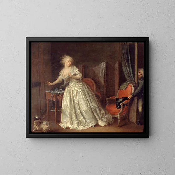 Le Départ précipité - Louis Léopold Boilly — kehystetty taideteos seinällä