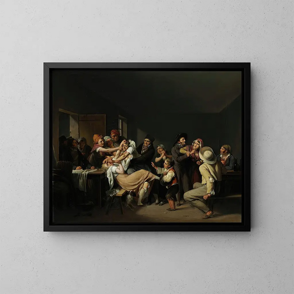 Naiset taistelussa - Louis Léopold Boilly — kehystetty taideteos seinällä