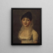 Portrait de femme en robe blanche - Louis Léopold Boilly — kehystetty taideteos seinällä