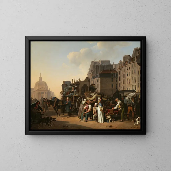 Les Déplacements - Louis Léopold Boilly — kehystetty taideteos seinällä