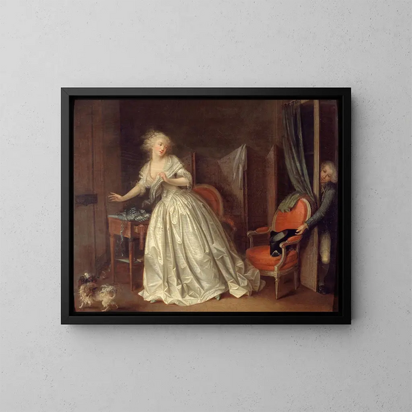 Le départ précipité - Louis Léopold Boilly — kehystetty taideteos seinällä