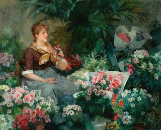 Louis Marie De Schryver - The Flower Seller.webp