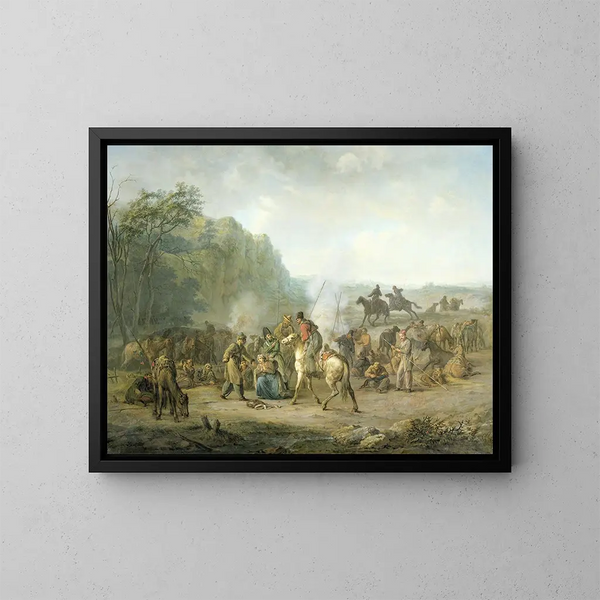 Bivouac cosaque 1813 - Louis Moritz — kehystetty taideteos seinällä