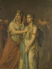 Les actrices Joanna Cornelia Ziesenis Wattier 1762-1827 et Geertruida Jacoba Grevelink Hilverdink 1786-1827 dans Iphigénie 1674 de Jean Racine 1639-99 - Louis Moritz — näkymä teoksesta