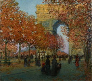 L:n Eiffel-torni ja Tähtitornin aukio - Louis Paviot — näkymä teoksesta