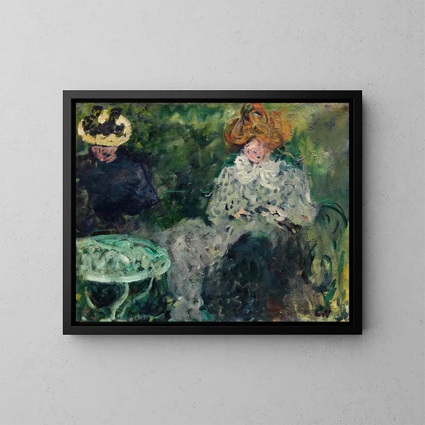 Kahvilassa Mme Victor ja Mme Suzanne Valtat - Louis Valtat — kehystetty taideteos seinällä