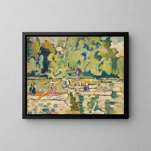 Barques dans le bois de Boulogne - Louis Valtat — kehystetty taideteos seinällä