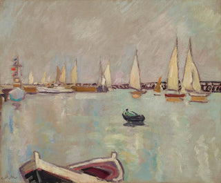 Barques et voiliers à Ouistreham - Louis Valtat — näkymä teoksesta