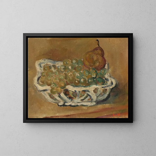 Louis Valtat - Corbeille en porcelaine aux raisins et  la poire.webp