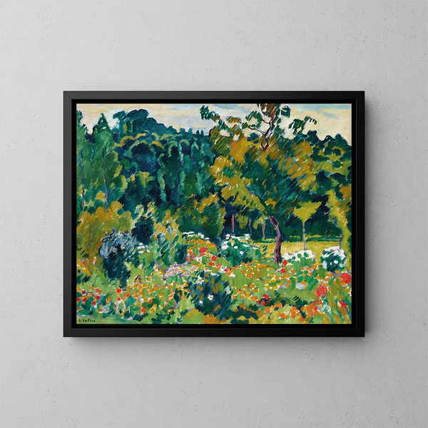 Jardin fleuri à Choisel - Louis Valtat — kehystetty taideteos seinällä