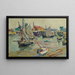Voiliers au port, marée basse, Ouistreham - Louis Valtat — kehystetty taideteos seinällä