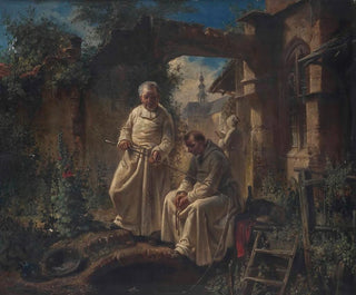 Louis Von Hagn - Fishing at a monastery.webp