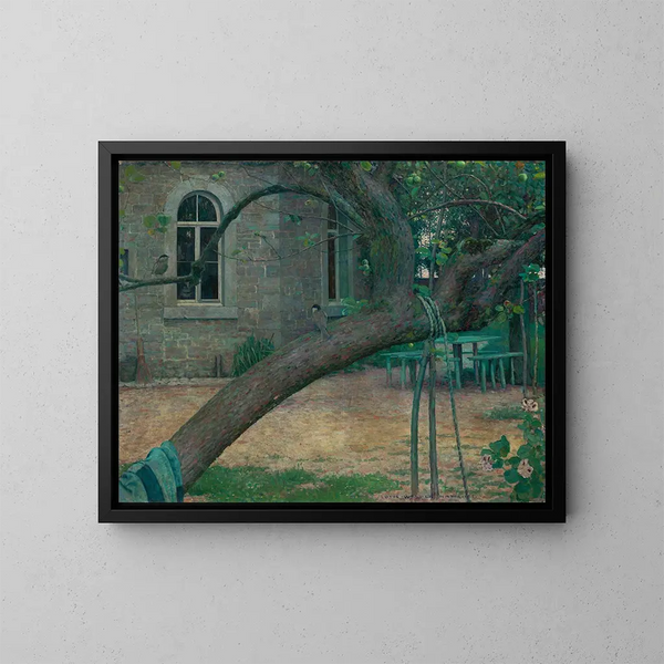 Un coin de jardin - Louis Welden Hawkins — kehystetty taideteos seinällä