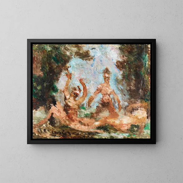 Uiminen ulkona - Lovis Corinth — kehystetty taideteos seinällä