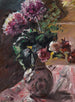 Chrysanthèmes ja ruusut maljakossa - Lovis Corinth — näkymä teoksesta
