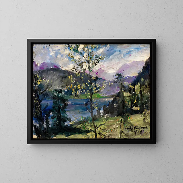 maisemasta Walchensee - Lovis Corinth — kehystetty taideteos seinällä