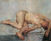 Akti naisen makuulla - Lovis Corinth — näkymä teoksesta