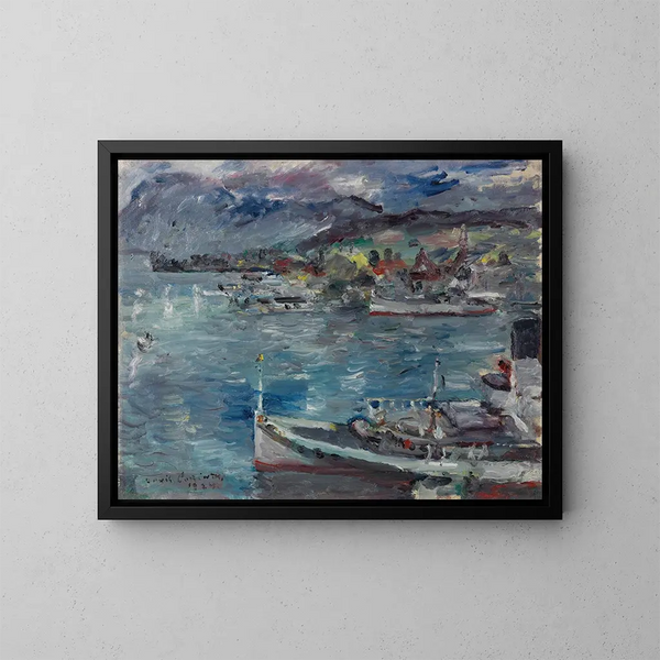 Lucerne-järvestä aamulla - Lovis Corinth — kehystetty taideteos seinällä