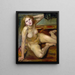 Fille nue sur un tapis - Lovis Corinth — kehystetty taideteos seinällä