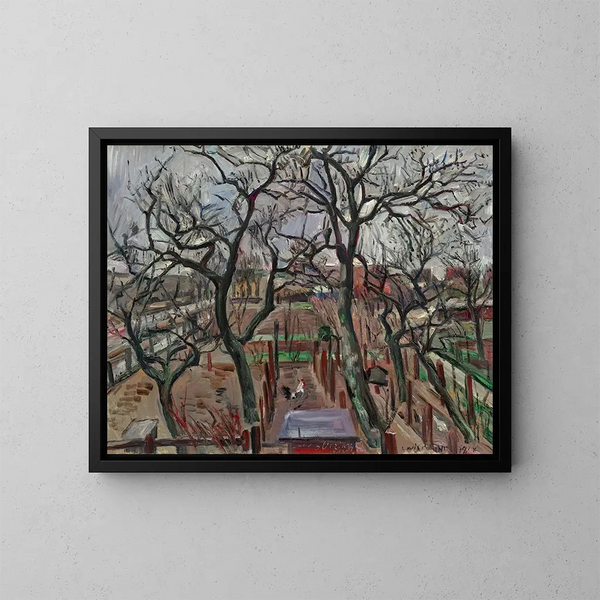 Verger en hiver - Lovis Corinth — kehystetty taideteos seinällä