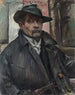 Autoportrait avec chapeau et manteau - Lovis Corinth — näkymä teoksesta