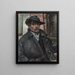 Autoportrait avec chapeau et manteau - Lovis Corinth — kehystetty taideteos seinällä